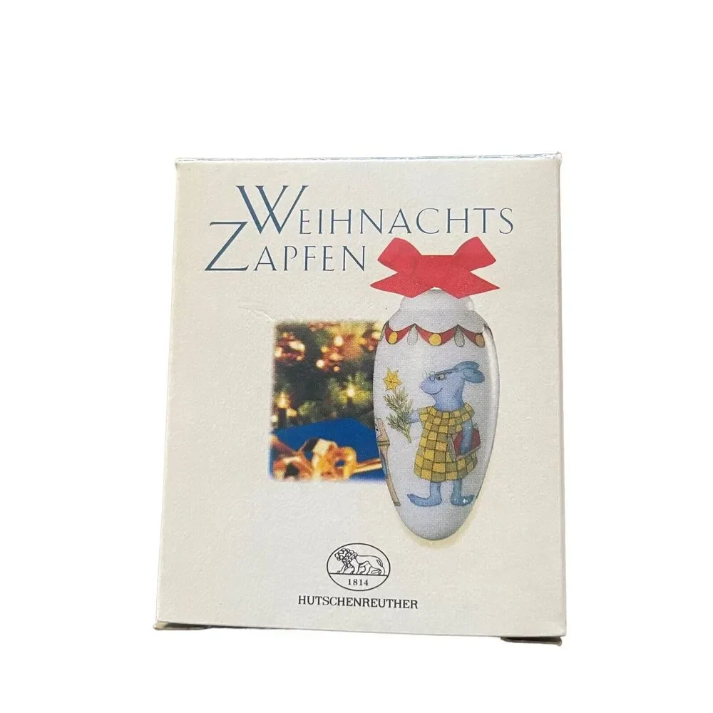 Weihnachts Zapfen Ornament Christmas Pine Cone Ole Winter Porcelain Cat Motif